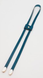 Angel Çanta Aksesuar Turkuaz Gerçek Deri Büzgü Light Gold Metalli - Angel Çanta Aksesuar