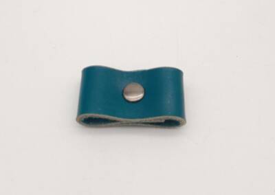 Angel Çanta Aksesuar Turkuaz Gerçek Deri Büzgülük Füme Metalli - 1