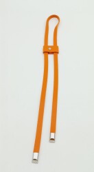 Angel Çanta Aksesuar Turuncu Tek Kat Suni Deri Büzgü Gümüş Metalli - Angel Çanta Aksesuar