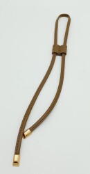 Angel Çanta Aksesuar Vizon Suni Deri Dikişli Büzgü Light Gold Metalli - Angel Çanta Aksesuar