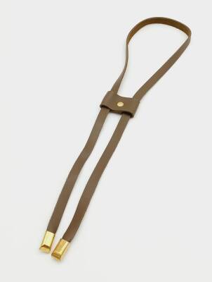 Angel Çanta Aksesuar Vizon Tek Kat Suni Deri Büzgü Light Gold Metalli - 1