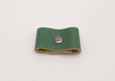 Angel Çanta Aksesuar Yeşil Gerçek Deri Büzgülük Füme Metalli - 1