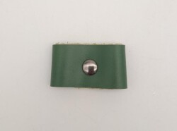 Angel Çanta Aksesuar Yeşil Gerçek Deri Büzgülük Füme Metalli - 2