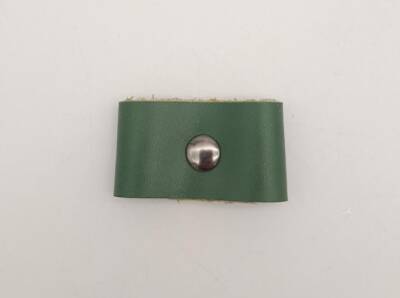 Angel Çanta Aksesuar Yeşil Gerçek Deri Büzgülük Füme Metalli - 2