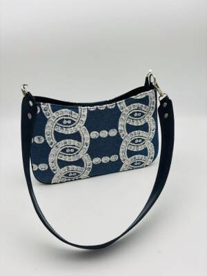 Angel Çanta Aksesuar Deri Saplı Kumaş Çanta - 3