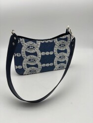 Angel Çanta Aksesuar Deri Saplı Kumaş Çanta - 4