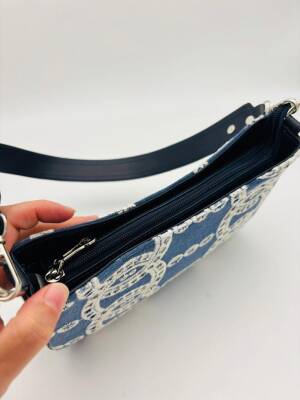 Angel Çanta Aksesuar Deri Saplı Kumaş Çanta - 5