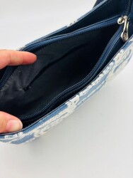 Angel Çanta Aksesuar Deri Saplı Kumaş Çanta - 6