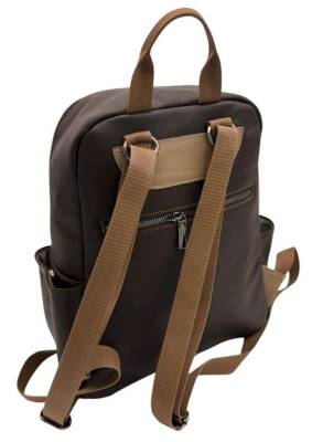 Angel Çanta Aksesuar Gerçek Deri Sırt Çantası Unisex Kahve Renk - 8