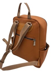 Angel Çanta Aksesuar Gerçek Deri Sırt Çantası Unisex Taba Renk - 5