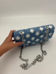 Angel Çanta Aksesuar Kot Kumaş Çanta, Denim Çanta Zincirli - 2