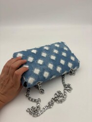 Angel Çanta Aksesuar Kot Kumaş Çanta, Denim Çanta Zincirli - 4