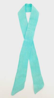 Angel Çanta Aksesuar İpek Çanta Fuları Turkuaz Renk - 1