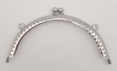 Angel Çanta Aksesuar 12.5 cm Oval Cüzdan Klipsi Cüzdan Bursu Gümüş Renk - 1