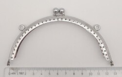 Angel Çanta Aksesuar 12.5 cm Oval Cüzdan Klipsi Cüzdan Bursu Gümüş Renk - 2