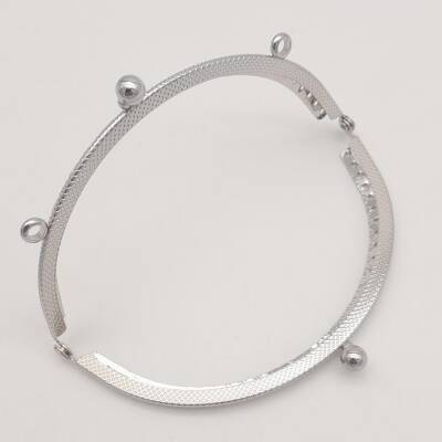 Angel Çanta Aksesuar 12.5 cm Oval Cüzdan Klipsi Cüzdan Bursu Gümüş Renk - 3