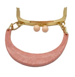 Angel Çanta Aksesuar 18 Cm Light Gold Renk Kulplu Çanta Klipsi, Çanta Bursu - 2