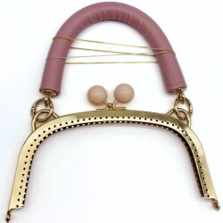 Angel Çanta Aksesuar 18 Cm Light Renk Rulo Deri Tutmalı Çanta Klipsi, Çanta Bursu - 1