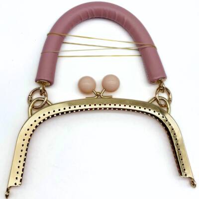 Angel Çanta Aksesuar 18 Cm Light Renk Rulo Deri Tutmalı Çanta Klipsi, Çanta Bursu - 1