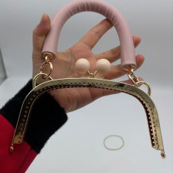 Angel Çanta Aksesuar 18 Cm Light Renk Rulo Deri Tutmalı Çanta Klipsi, Çanta Bursu - 3