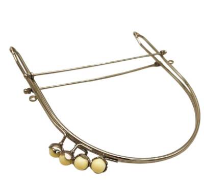 Angel Çanta Aksesuar 19 Cm Gümüş Renk D Model Krem Çift Toplu Çanta Klipsi, Çanta Bursu - 1