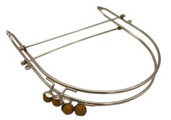 Angel Çanta Aksesuar 19 Cm Gümüş Renk D Model Sütlü Kahve Çift Toplu Çanta Klipsi, Çanta Bursu - 3