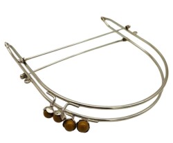 Angel Çanta Aksesuar 19 Cm Gümüş Renk D Model Sütlü Kahve Çift Toplu Çanta Klipsi, Çanta Bursu - 2