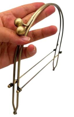 Angel Çanta Aksesuar 20 Cm Antik Renk D Model Çanta Klipsi, Çanta Bursu - 1