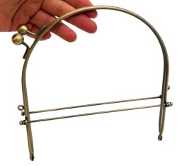 Angel Çanta Aksesuar 20 Cm Antik Renk D Model Çanta Klipsi, Çanta Bursu - 2