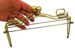 Angel Çanta Aksesuar 20 Cm Antik Renk Dikdörtgen Kare Halkalı Model Model Çanta Klipsi, Çanta Bursu - Angel Çanta Aksesuar