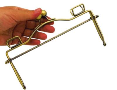 Angel Çanta Aksesuar 20 Cm Antik Renk Dikdörtgen Kare Halkalı Model Model Çanta Klipsi, Çanta Bursu - 2