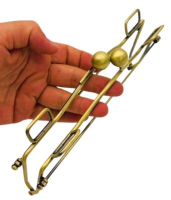 Angel Çanta Aksesuar 20 Cm Antik Renk Dikdörtgen Kare Halkalı Model Model Çanta Klipsi, Çanta Bursu - 3