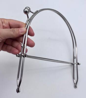 Angel Çanta Aksesuar 20 Cm Gümüş Renk D Model Çanta Klipsi, Çanta Bursu - 2