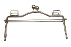 Angel Çanta Aksesuar 20 Cm Gümüş Renk Dikdörtgen Kare Halkalı Model Model Çanta Klipsi, Çanta Bursu - 3