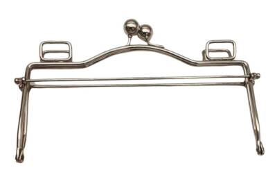 Angel Çanta Aksesuar 20 Cm Gümüş Renk Dikdörtgen Kare Halkalı Model Model Çanta Klipsi, Çanta Bursu - 3