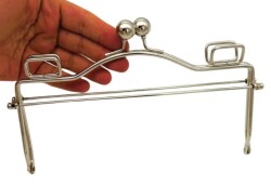 Angel Çanta Aksesuar 20 Cm Gümüş Renk Dikdörtgen Kare Halkalı Model Model Çanta Klipsi, Çanta Bursu - 4