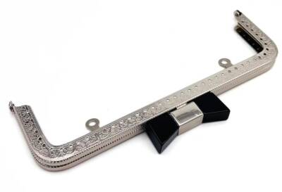 Angel Çanta Aksesuar 20 Cm Gümüş Siyah Kurdele Model Çanta Klipsi, Çanta Bursu - 1