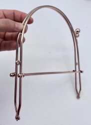 Angel Çanta Aksesuar 20 Cm Light Gold Renk D Model Çanta Klipsi, Çanta Bursu - 2