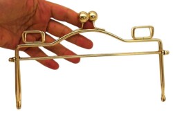 Angel Çanta Aksesuar 20 Cm Light Gold Renk Dikdörtgen Kare Halkalı Model Model Çanta Klipsi, Çanta Bursu - 3