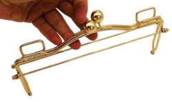 Angel Çanta Aksesuar 20 Cm Light Gold Renk Dikdörtgen Kare Halkalı Model Model Çanta Klipsi, Çanta Bursu - Angel Çanta Aksesuar