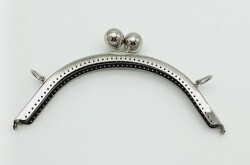 Angel Çanta Aksesuar 20 Cm Metal Toplu Gümüş Renk Çanta Klipsi - Angel Çanta Aksesuar