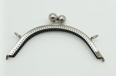 Angel Çanta Aksesuar 20 Cm Metal Toplu Gümüş Renk Çanta Klipsi - 1