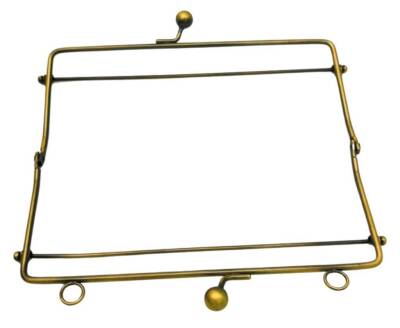 Angel Çanta Aksesuar 21 Cm Antik Renk Dikdörtgen Model Çanta Klipsi, Çanta Bursu - 4