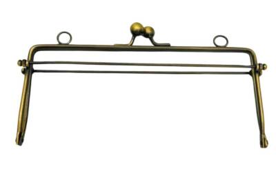 Angel Çanta Aksesuar 21 Cm Antik Renk Dikdörtgen Model Çanta Klipsi, Çanta Bursu - 5