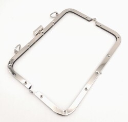 Angel Çanta Aksesuar 21 Cm Gümüş Dikdörtgen Çanta Klipsi Çanta Bursu - 3