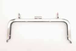 Angel Çanta Aksesuar 21 Cm Gümüş Dikdörtgen Çanta Klipsi Çanta Bursu - Angel Çanta Aksesuar