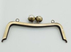 Angel Çanta Aksesuar 21 Cm İncili Antik Çanta Klipsi Çanta Bursu - Angel Çanta Aksesuar