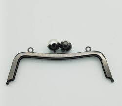 Angel Çanta Aksesuar 21 Cm İncili Füme Çanta Klipsi Çanta Bursu - Angel Çanta Aksesuar