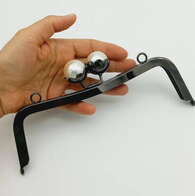 Angel Çanta Aksesuar 21 Cm İncili Füme Çanta Klipsi Çanta Bursu - 2