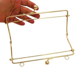 Angel Çanta Aksesuar 21 Cm Light Gold Renk Dikdörtgen Model Çanta Klipsi, Çanta Bursu - 2